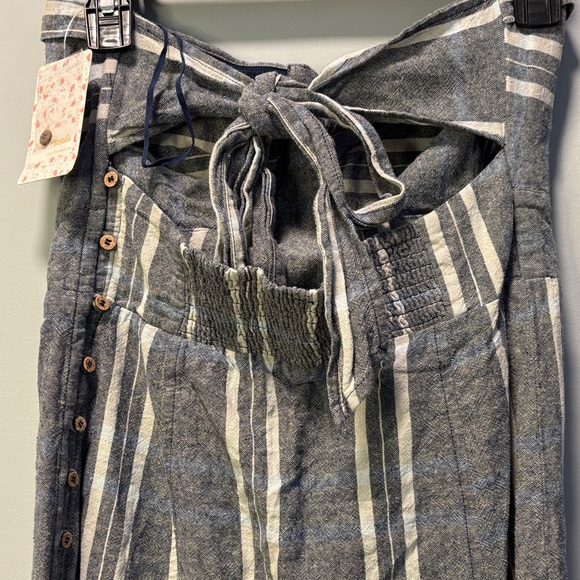 NWT Free People Linen Cotton Life Like This Midi Dress - Picture 6 of 11